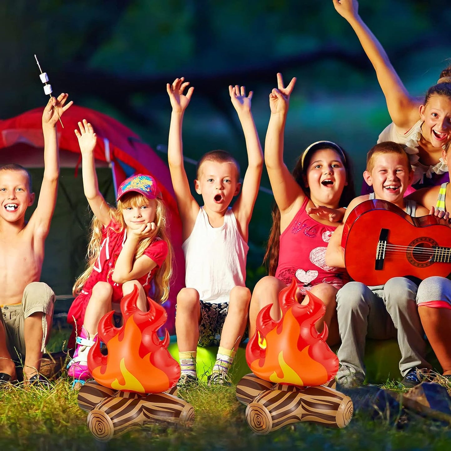 Inflatable Fake Campfire Party Decoration