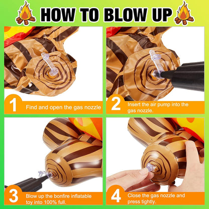 Inflatable Fake Campfire Party Decoration